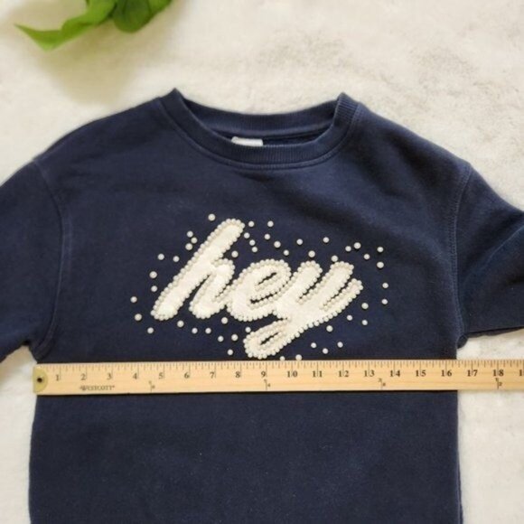 Zara Navy White Hey Sweatshirt size 13-14 - Picture 7 of 8